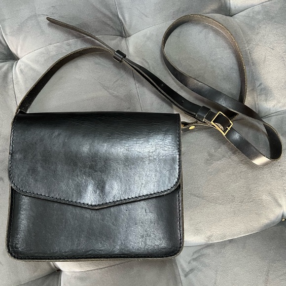 Portland Leather Handbags - Portland Leather Black Crossbody Bag